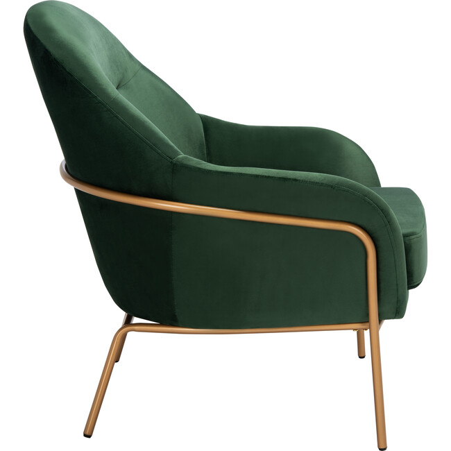 Eleazer Velvet Accent Chair, Emerald - Accent Seating - 3
