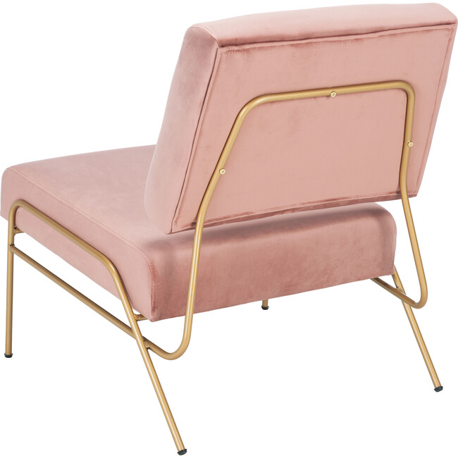 Romilly Velvet Accent Chair, Blush - Accent Seating - 5