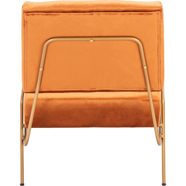 Romilly Velvet Accent Chair, Orange - Accent Seating - 5