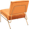 Romilly Velvet Accent Chair, Orange - Accent Seating - 6