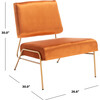 Romilly Velvet Accent Chair, Orange - Accent Seating - 7