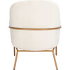 Eleazer Velvet Accent Chair, White - Accent Seating - 6 - thumbnail
