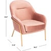 Eleazer Velvet Accent Chair, Blush - Accent Seating - 7