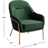 Eleazer Velvet Accent Chair, Emerald - Accent Seating - 7