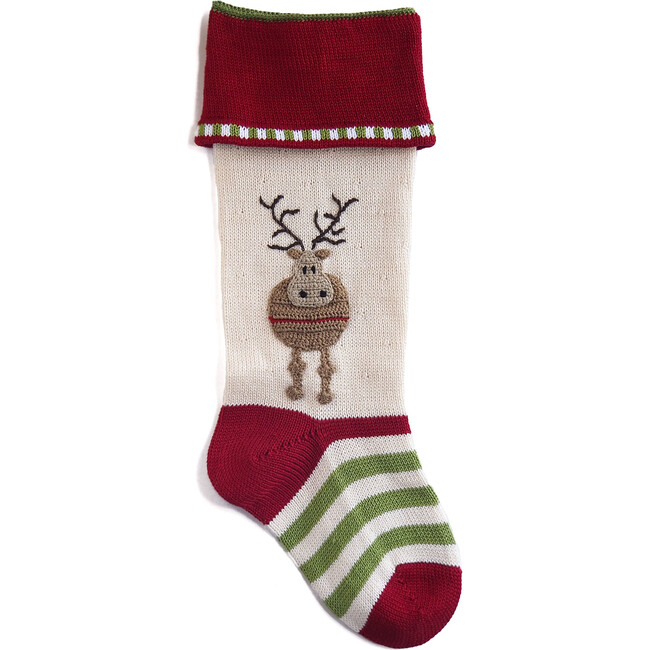 Round Reindeer Stocking - Stockings - 1