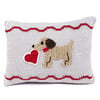 Valentine Puppy Pillow, Grey - Pillows - 1 - thumbnail