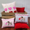 Valentine Puppy Pillow, Grey - Pillows - 2