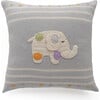 Elephant with Spots Pillow, Grey Multi - Pillows - 1 - thumbnail