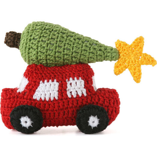 Car with Christmas Tree Ornament