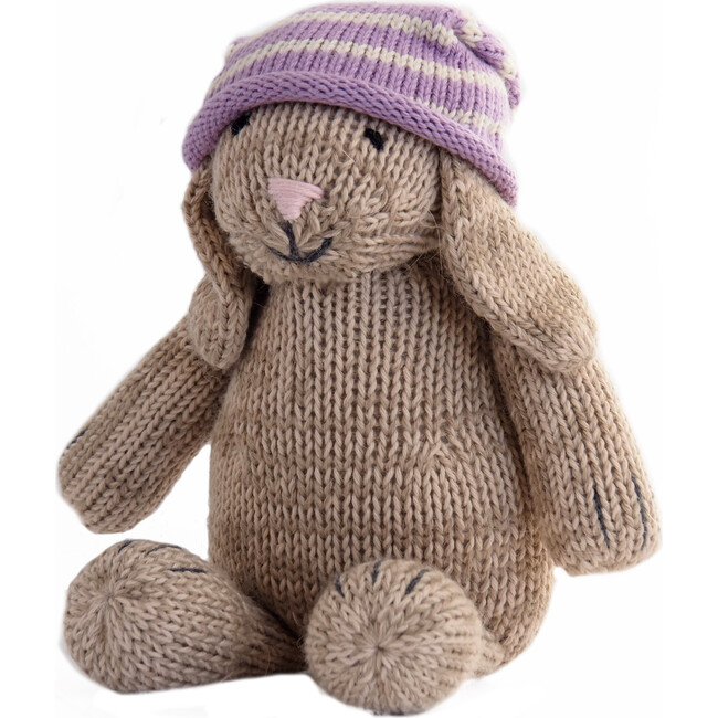 Sitting Bunny with Slouchy Hat