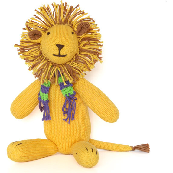 Lion with Scarf, Yellow - Melange Collection Plush | Maisonette