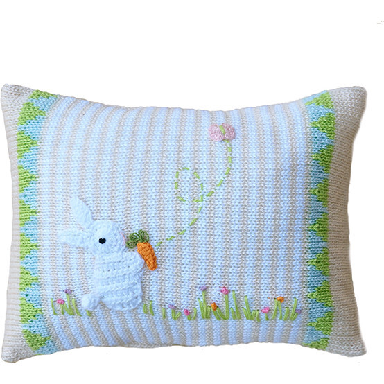 Mini Spring Bunny Pillow, Stripes