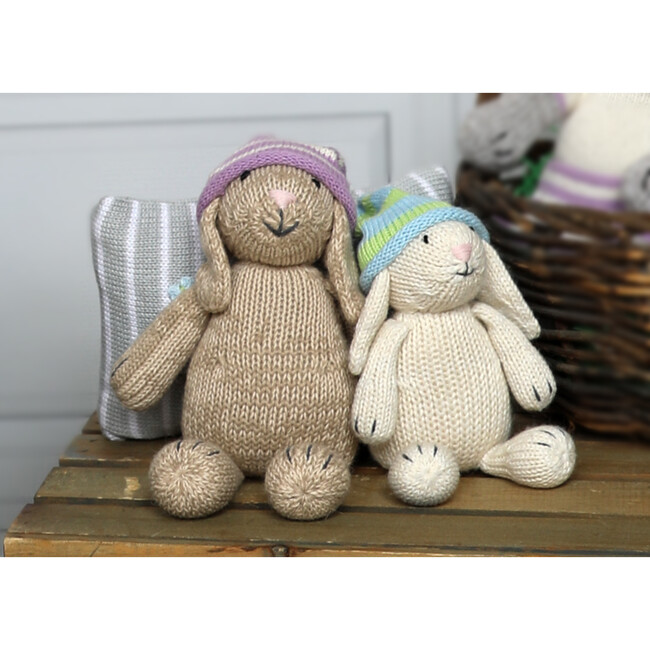 Sitting Bunny with Slouchy Hat - Plush - 3