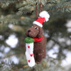 Dog with Stocking Ornament, Set of 2 - Ornaments - 2