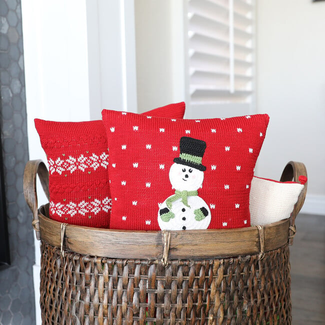 Snowman 10" Pillow - Accents - 4