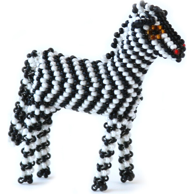 Beaded Zebra Ornament