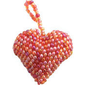 Heart Ornament, Pink - Ornaments - 1