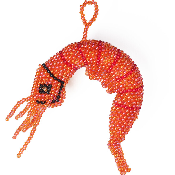 Beaded Shrimp Ornament Melange Collection Ornaments & Toppers