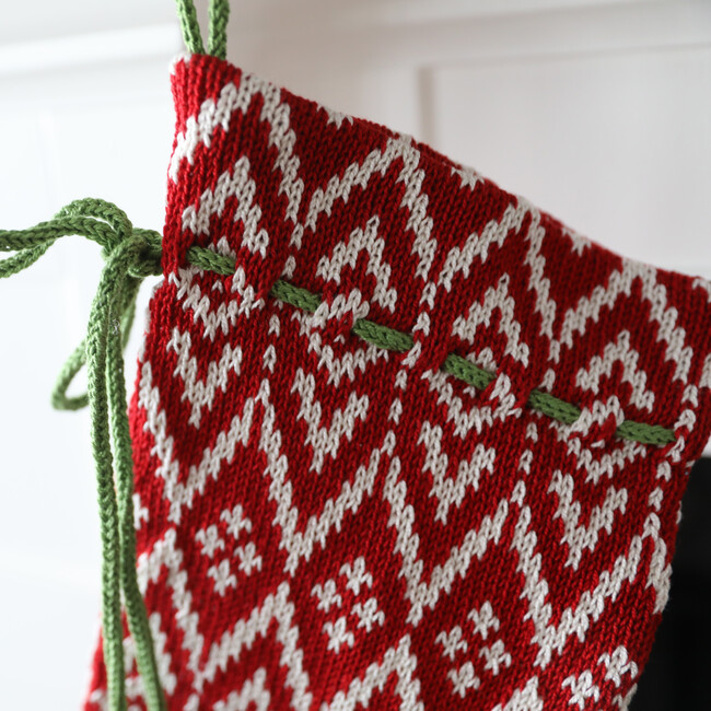 Red Patterned Stocking - Stockings - 3