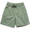 Pull On Straight Shorts, Sage Green - Shorts - 1 - thumbnail