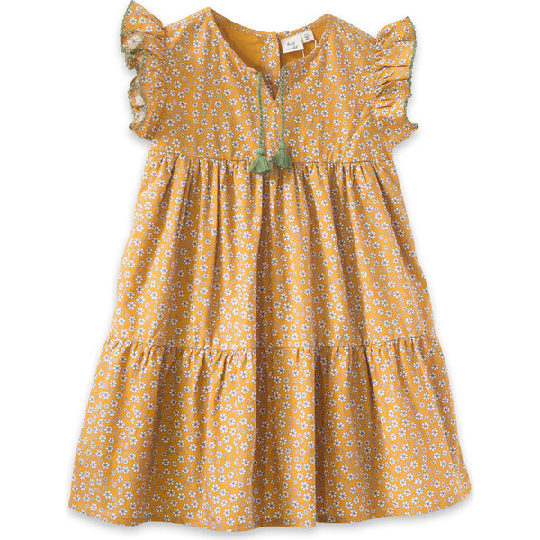 Sara Dress, Mustard Daisy Print - Beet World Dresses | Maisonette