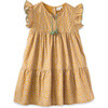 Sara Dress, Mustard Daisy Print - Dresses - 1 - thumbnail