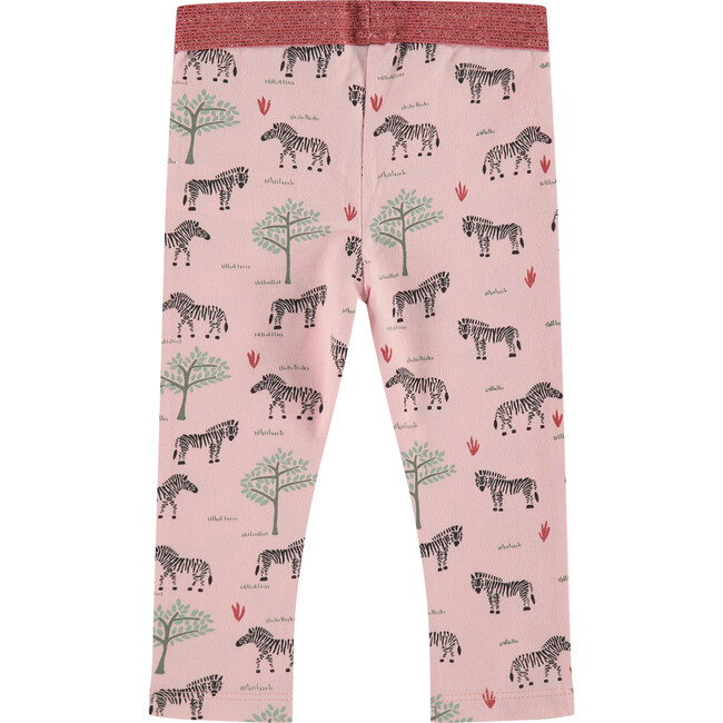 Zebra Printed Leggings, Pink