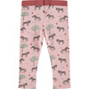 Zebra Printed Leggings, Pink - Leggings - 2