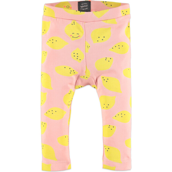 Lemon Leggings, Pink - Babyface Pants | Maisonette
