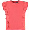Ruffle Top, Pink - Shirts - 1 - thumbnail