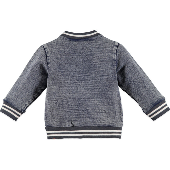 Denim Zip-Up Jacket, Blue Grey - Jackets - 2