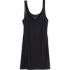Women's Whipped Slip Dress, Black - Dresses - 1 - thumbnail