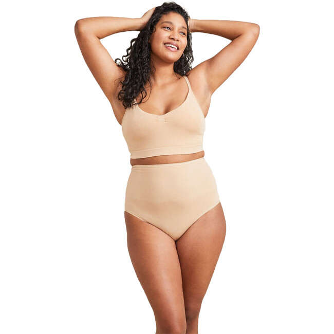 The Women's Seamless Belly Brief, Sand - Underwear - 1