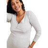The Women's Rib Nursing Henley, Heather Grey - Tees - 1 - thumbnail