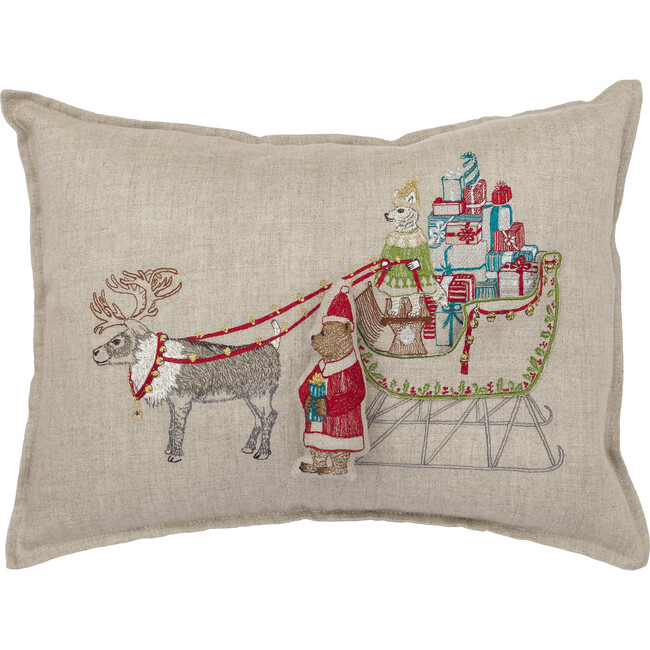 Santa's Sleigh Pocket Pillow