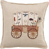 Raccoon Saddle Maker Wagon Pocket Pillow - Decorative Pillows - 1 - thumbnail