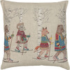 Cross Country Skiers Pillow - Decorative Pillows - 1 - thumbnail