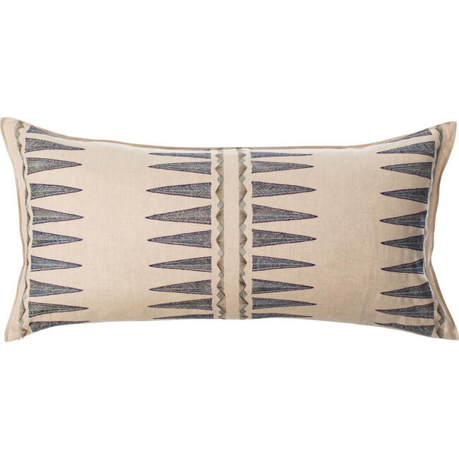 Navy Quill Lumbar Pillow - Decorative Pillows - 1