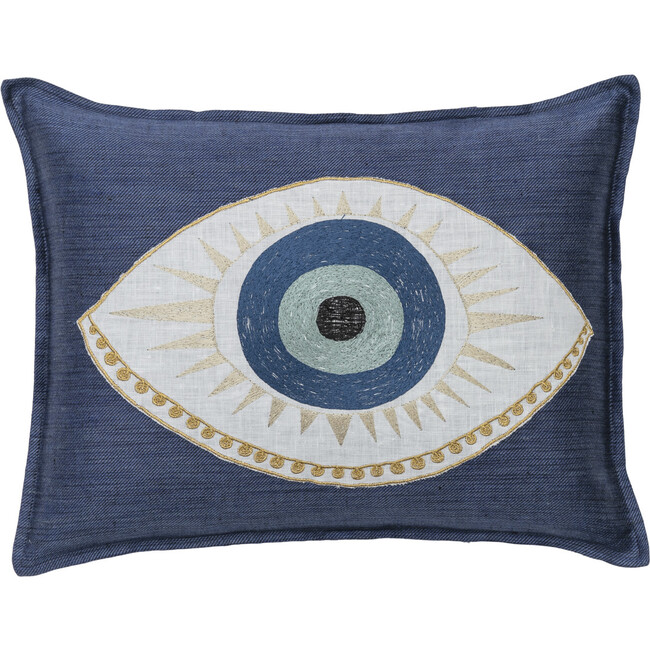 Evil Eye Appliqué Pillow - Decorative Pillows - 1
