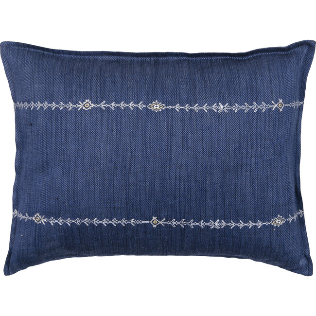 Stitch Stripe Indigo Pillow