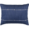 Stitch Stripe Indigo Pillow - Decorative Pillows - 1 - thumbnail