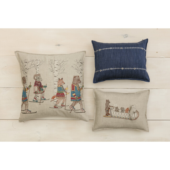 Stitch Stripe Indigo Pillow - Decorative Pillows - 2