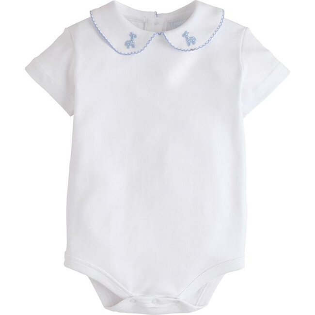 Pinpoint Onesie, Blue Giraffe - Onesies - 1