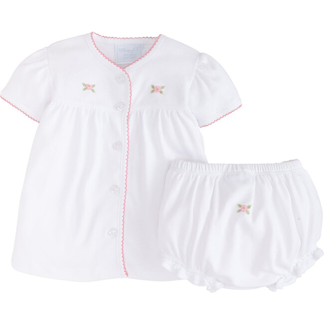 Pinpoint Layette Knit Set, Pink Rose - Mixed Apparel Set - 1