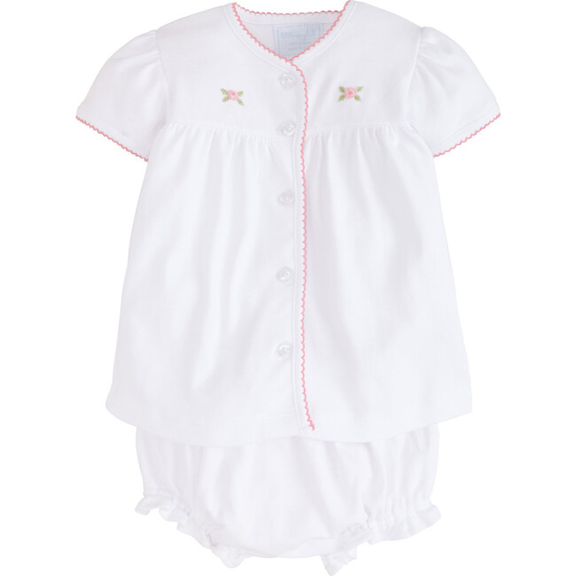 Pinpoint Layette Knit Set, Pink Rose - Mixed Apparel Set - 2