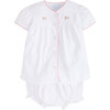 Pinpoint Layette Knit Set, Pink Rose - Mixed Apparel Set - 2