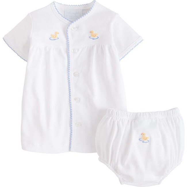 Pinpoint Layette Knit Set, Duck - Mixed Apparel Set - 1