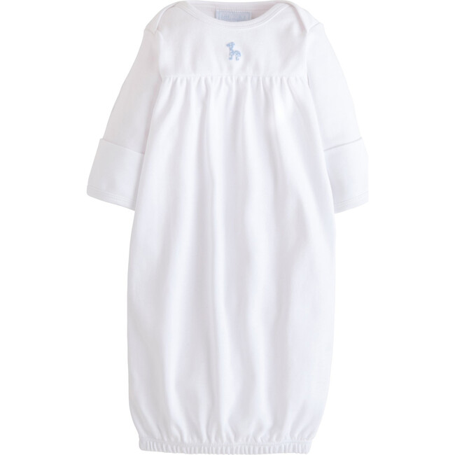 Pinpoint Gown, Blue Giraffe - Dresses - 1