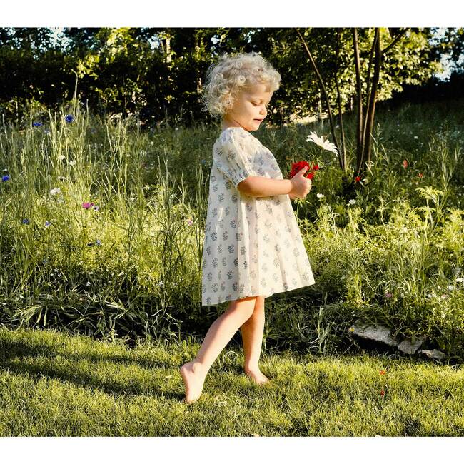 Etty Dress, Red Dahlia Block Print  - Dresses - 3