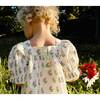 Etty Dress, Red Dahlia Block Print  - Dresses - 6